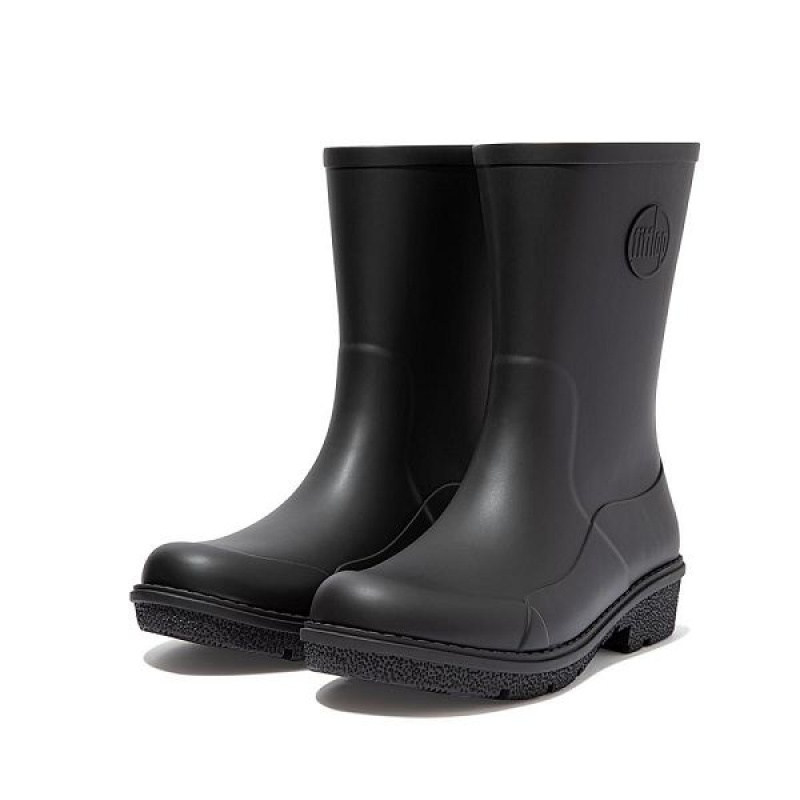 FitFlop Wonderwelly Short Women's Rain Boots Black | 257GHJXNZ