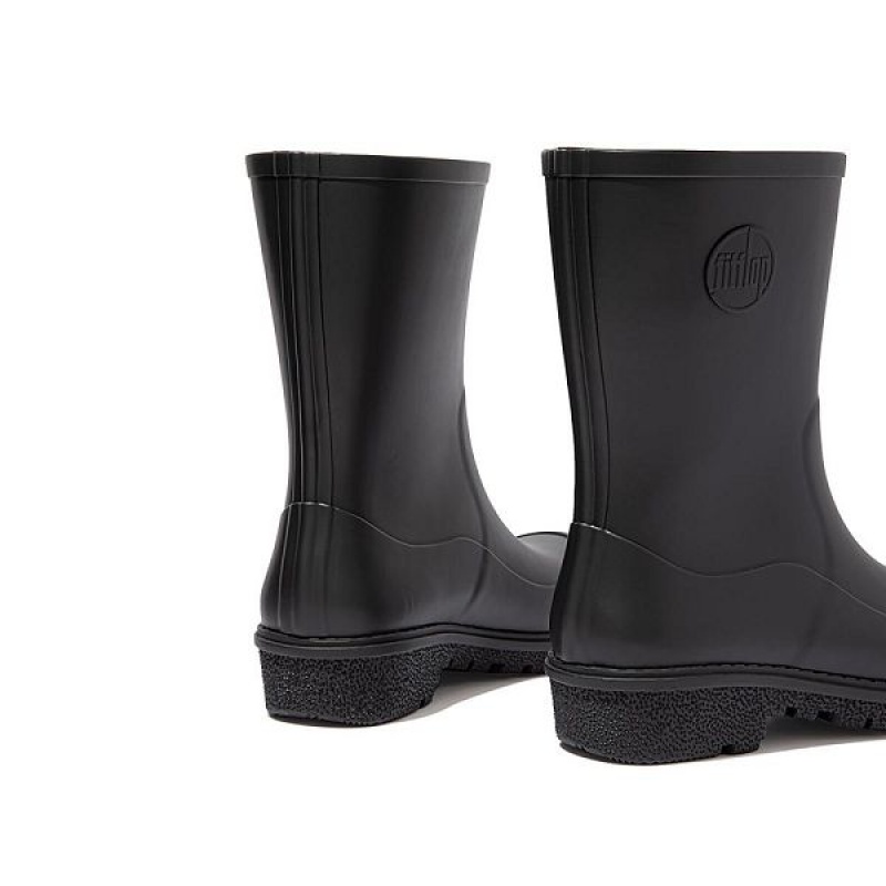 FitFlop Wonderwelly Short Women's Rain Boots Black | 257GHJXNZ