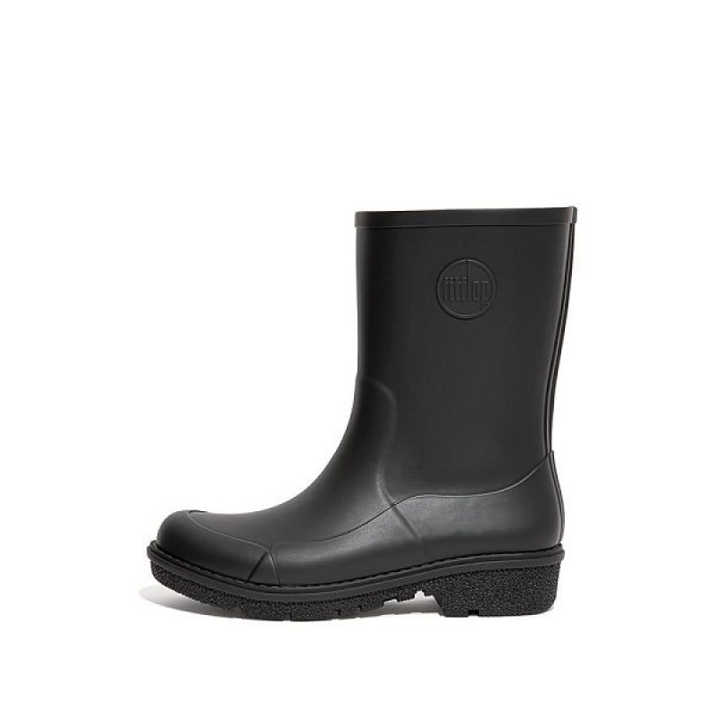 FitFlop Wonderwelly Short Women\'s Rain Boots Black | 257GHJXNZ