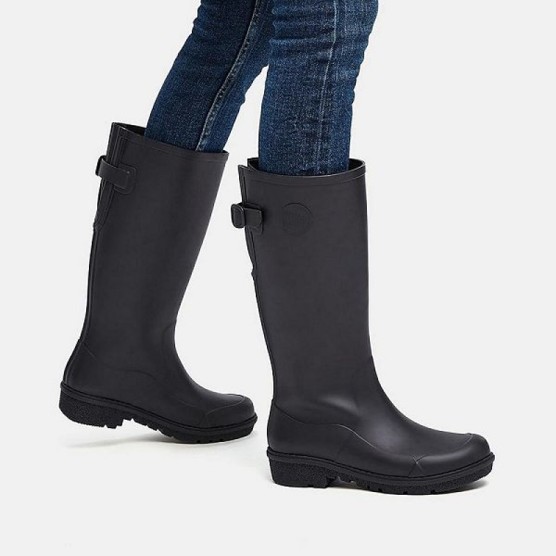 FitFlop Wonderwelly Tall Women's Rain Boots Black | 709SLUXKY