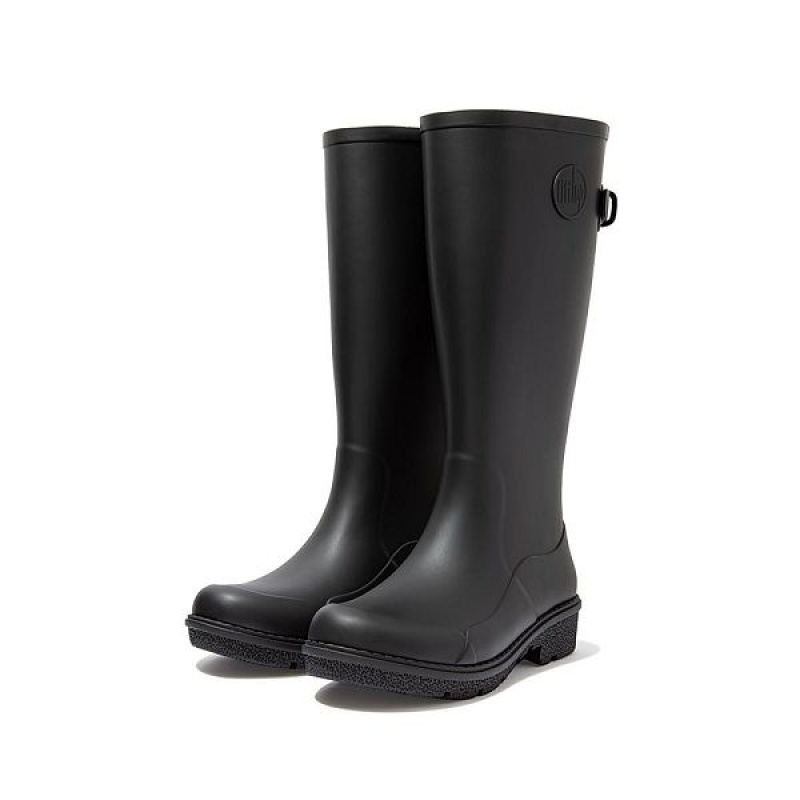 FitFlop Wonderwelly Tall Women's Rain Boots Black | 709SLUXKY