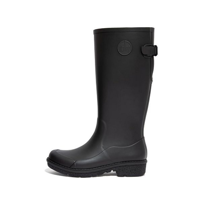 FitFlop Wonderwelly Tall Women\'s Rain Boots Black | 709SLUXKY