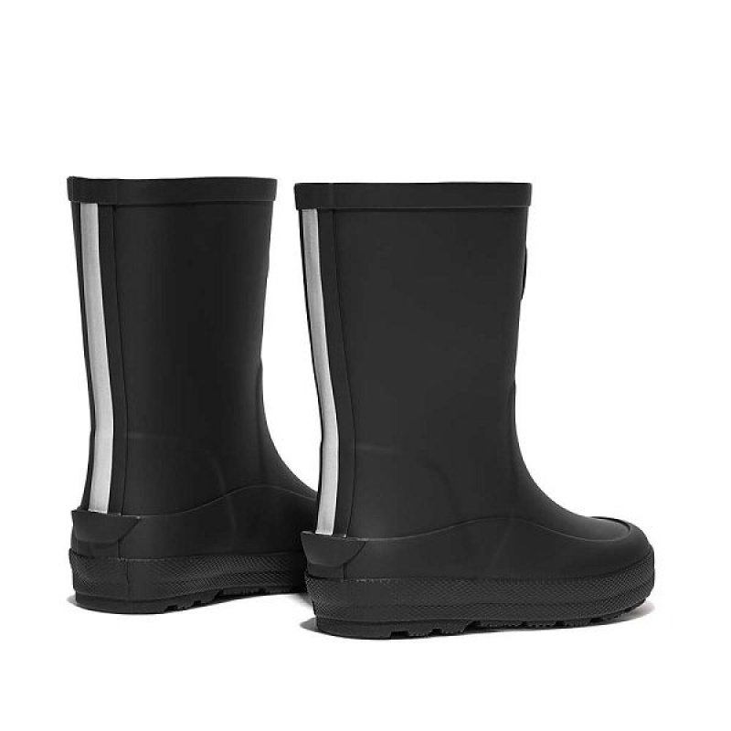 FitFlop Wonderwelly Toddler Ergonomic Kids' Rain Boots Black | 497ORVHBQ