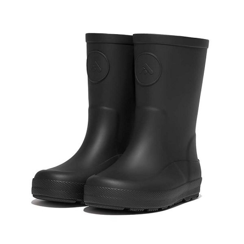 FitFlop Wonderwelly Toddler Ergonomic Kids' Rain Boots Black | 497ORVHBQ