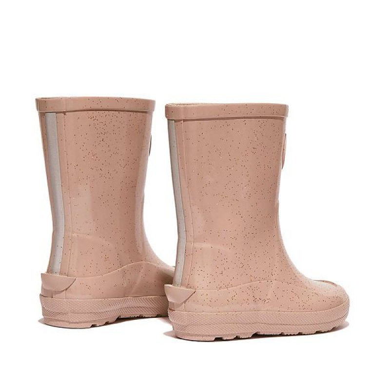 FitFlop Wonderwelly Toddler Glitter Ergonomic Kids' Rain Boots Rose Gold | 754STLVOC